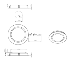 Indux Luma indbygget køkken Multi Tone LED Spot Hvid 1208972407