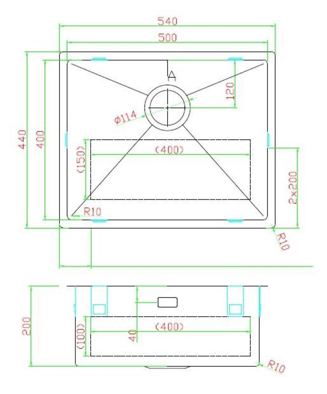 Pure.Sink Luxion PVD Antik bronze vask 50x40 cm undermontering, planmontering og påbygning med bundrist PLX5040-64
