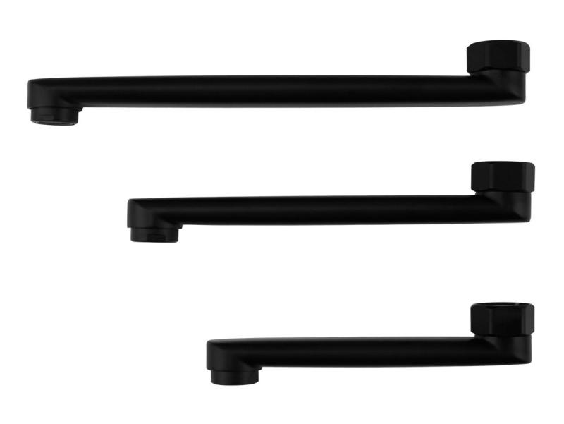 Aquanello Casa Enkelt håndtag køkkenvægarmatur sort med udløb 20 cm BL-1420-CS