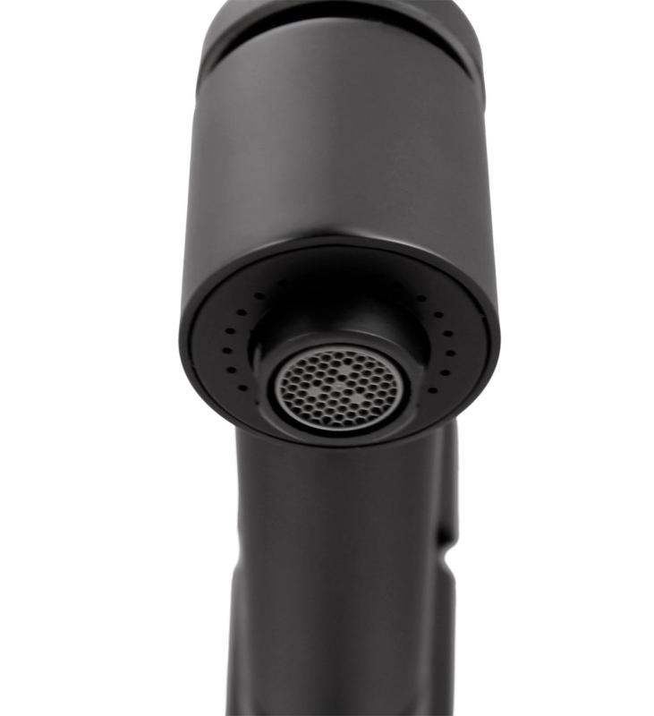 Aquanello Voss Køkkenarmatur Sort med udtrækkelig tud og sprøjtefunktion BL-7200-VS