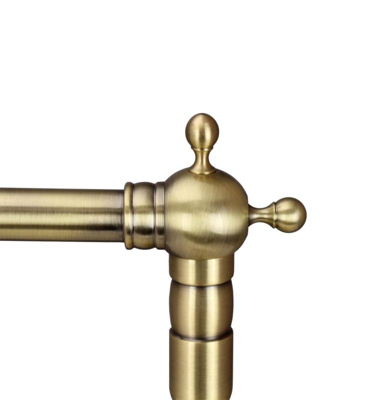 Aquanello Heritage Ascot Klassisk køkken Nostalgisk køkkenarmatur i bronze med vinklet udløb BN-4002-HA