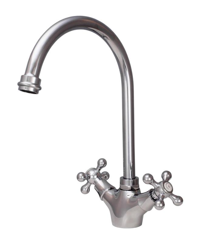 Aquanello Heritage Ascot Klassisk køkken Nostalgisk køkkenarmatur i krom med rund udløb CR-4003-HA