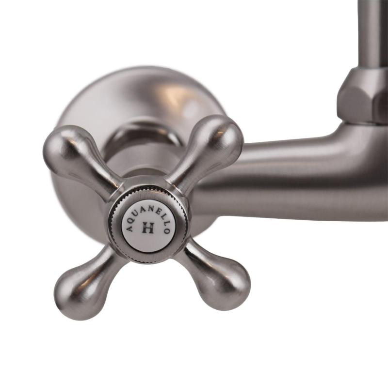 Aquanello Heritage Ascot Klassisk køkkenvæghane med udløb i rustfrit stål NB-4110-HA