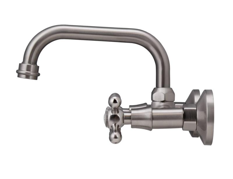 Aquanello Heritage Ascot Klassisk køkkenvæghane med udløb i rustfrit stål NB-4110-HA