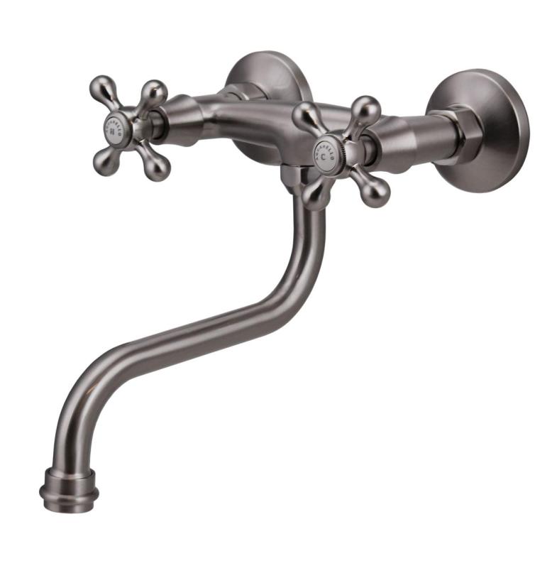 Aquanello Heritage Ascot Klassisk køkkenvægkran i rustfrit stål NB-4111-HA