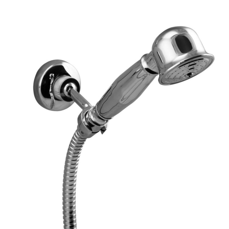 Aquanello Heritage Ascot Klassisk påbygget brusebadssæt med stjerneknapper i krom, inklusive håndbruser CR-2002-HA