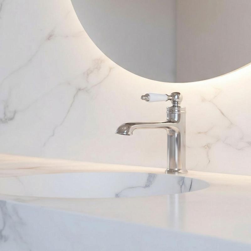 Aquanello Heritage Manor Klassisk nostalgisk håndvaskarmatur i krom CR-1001-HM