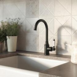 Aquanello Heritage Manor Klassisk køkkenarmatur i nostalgisk stil, sort BL-9001-HM