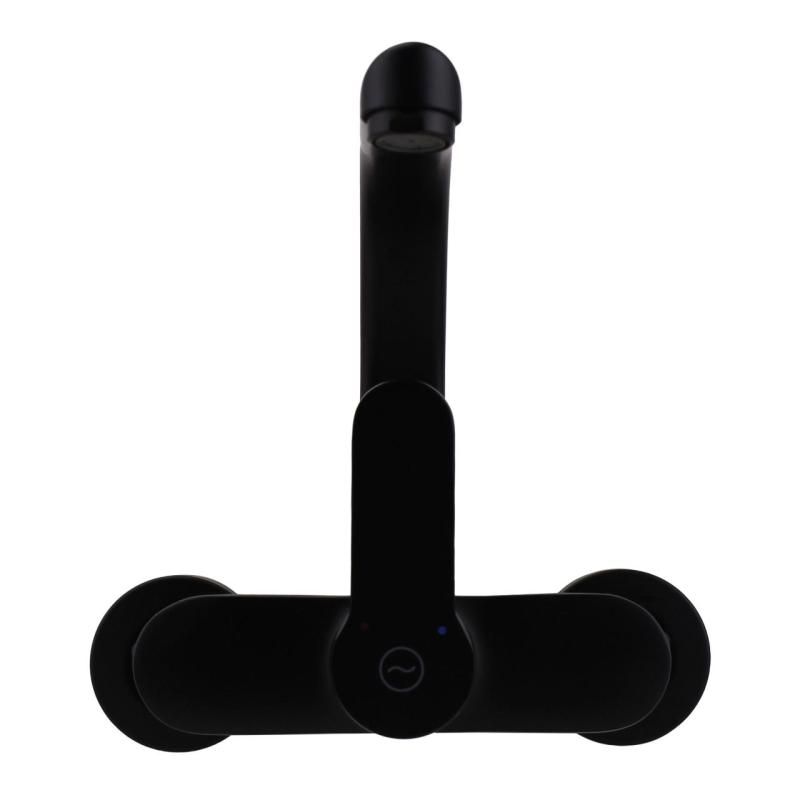 Aquanello Casa Køkkenvægarmatur med udløb ovenfra Sort BL-1003-CS