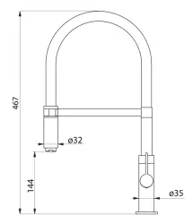 Ausmann Lavea Krom Køkkenhane med Drejelig og Fleksibel Udløb 1208972568