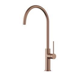Graniteland Vira Slim Brushed Copper Kitchen Faucet with Swivel Spout 1208972624