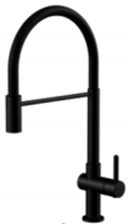 Aquanello Gastro Køkkenarmatur med fleksibelt udløb, sort BL-4400-GT