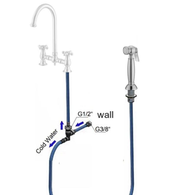 PB Nostalgisk udtrækkelig køkkenhåndbruser i klassisk krom