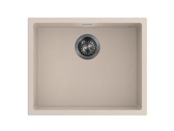 Pure.Sink Eternal Quartz Beige vask 50x40 cm til under- og overmontering med automatisk prop i gunmetal