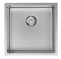 Pure.Sink Comfort Rustfri vask 40 x 40 cm, 10 mm radius, til indbygning, planmontering og påmontering PCM4040-02