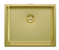Pure.Sink Comfort PVD-guldvask 50 x 40 cm, 10 mm radius, til undermontering, planmontering og påmontering PCM5040-60