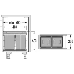 Affaldsspand Hailo tandem Universal 2331