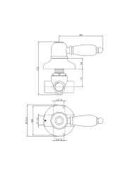 Huber Croisette Omstillingsventil Krom 1/2 653.CS01H.CR
