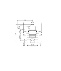 Huber Croisette Indbygning Stopventil Krom CS00031021