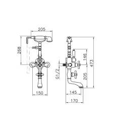 Huber Croisette Termostatisk Brusearmatur i Krom 198.CS01H.CR