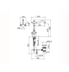Huber Victorian Termostatisk Vaskeblandingsbatteri Krom VTT5201021