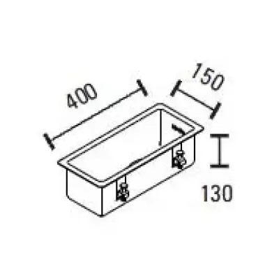 ABK Bingara lille rustfrit stål vask 15x40cm planlimning undermontering og topmontering KS51015001 6300-BIN15fVI
