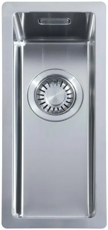 ABK Bingara lille rustfrit stål vask 15x40cm planlimning undermontering og topmontering KS51015001 6300-BIN15fVI