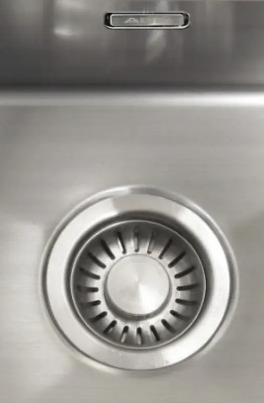 ABK Bingara stor anderthalv 1,5 rustfrit stål vask 50x40+20x40 cm Planlimning undermontering og overmontering BIN5020FVI