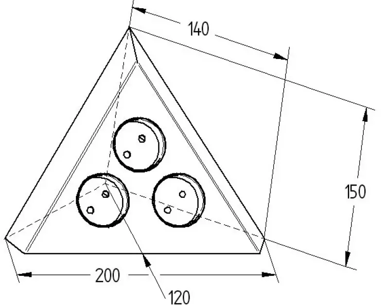 Energisøjle med 3 stikkontakter VHL 3 ST