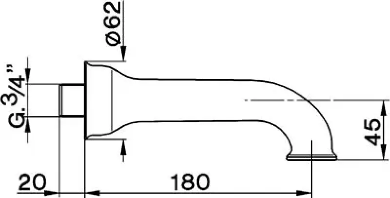Cisal Arcana Keramisk Udløb Krom 180mm R00024121